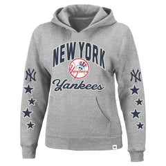 New York Yankees '47 Women's Plus Size Starry Eye Hoodie - Heather Gray Hoodies