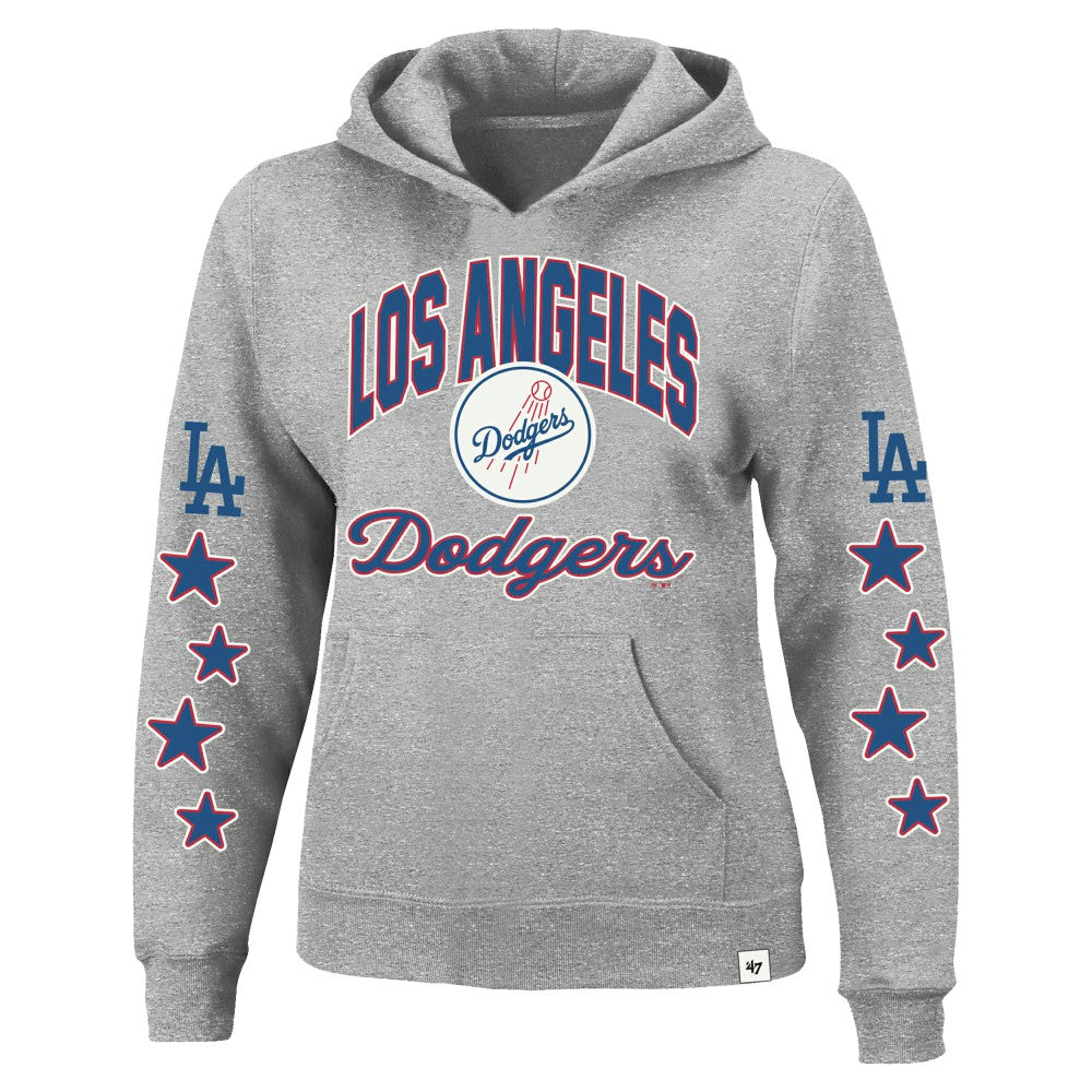 Los Angeles Dodgers '47 Women's Plus Size Starry Eye Hoodie - Heather Gray Hoodies