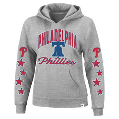 Philadelphia Phillies '47 Women's Plus Size Starry Eye Hoodie - Heather Gray Hoodies