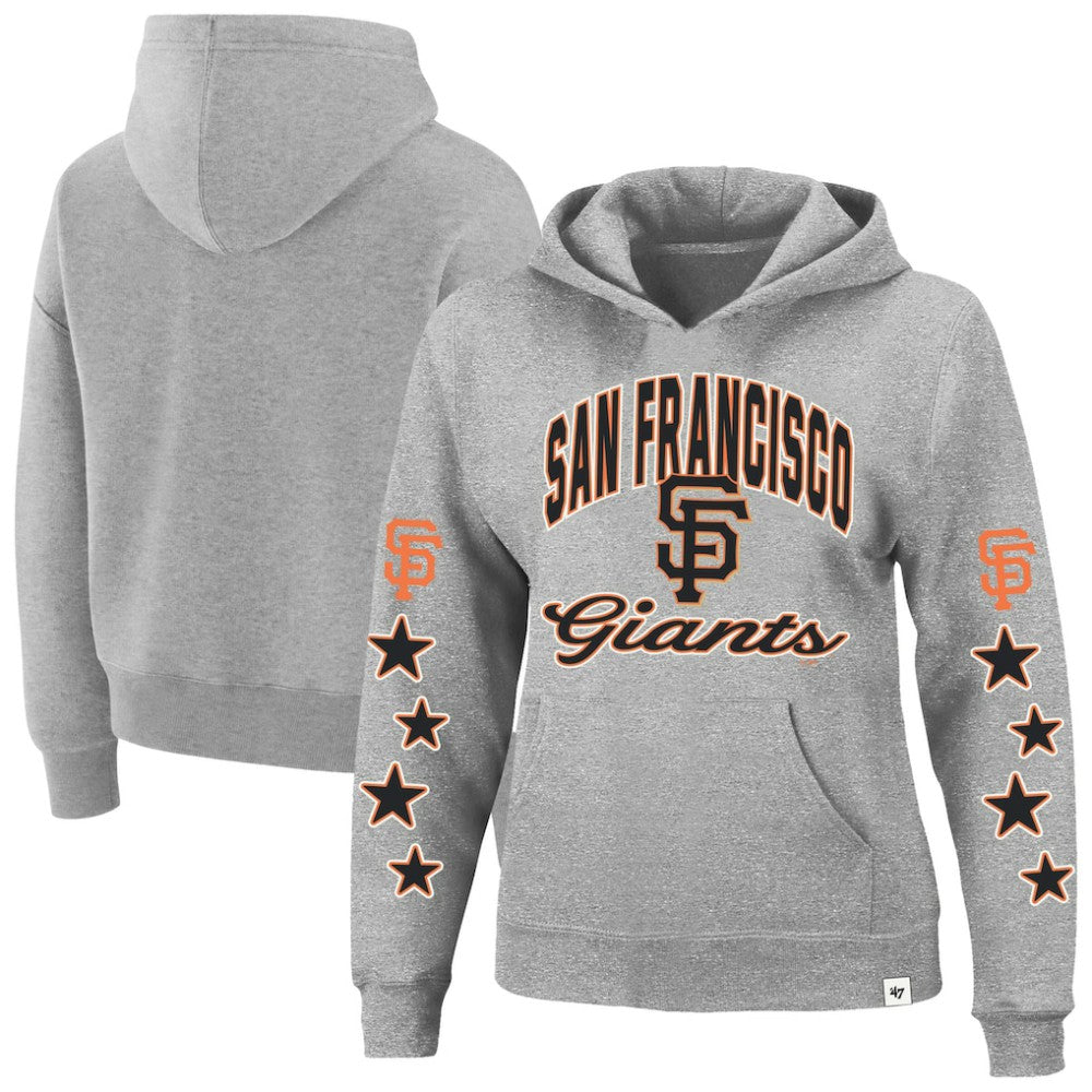 San Francisco Giants '47 Women's Plus Size Starry Eye Hoodie - Heather Gray Hoodies