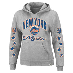 New York Mets '47 Women's Plus Size Starry Eye Hoodie - Heather Gray Hoodies