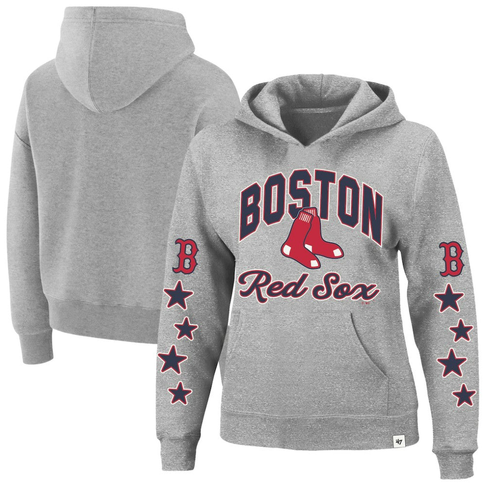 Boston Red Sox '47 Women's Plus Size Starry Eye Hoodie - Heather Gray Hoodies