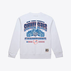 New York Yankees Mitchell & Ness Subway Series Champions Crewneck Sweatshirt - White Sweatshirts