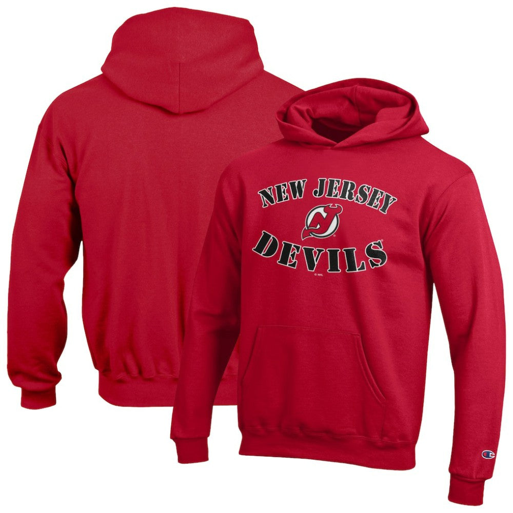NHL New Jersey Devils Champion Youth Fleece Powerblend Hoodie - Red