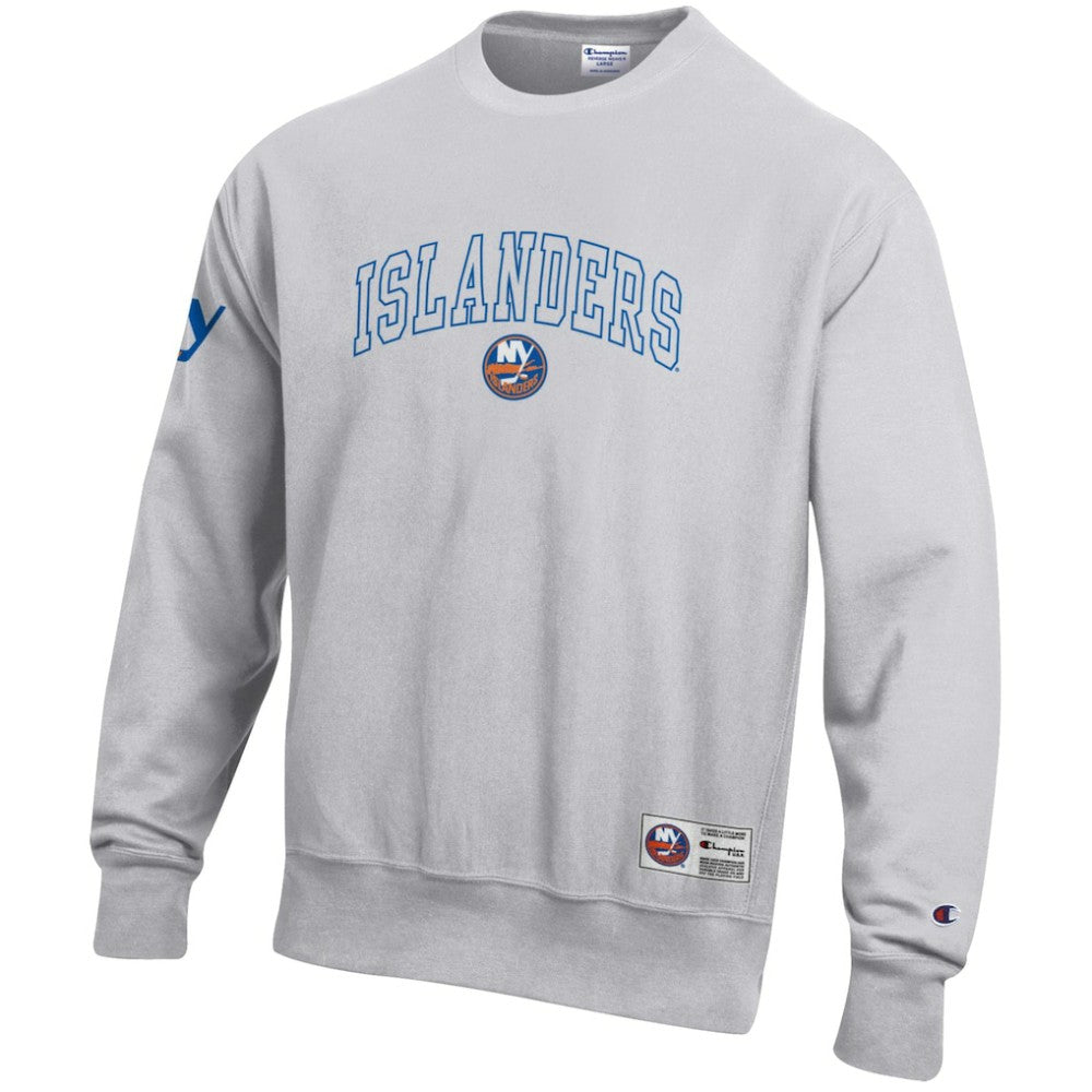 NHL New York Islanders Champion Reverse Weave Fleece Sweatshirt - Gray