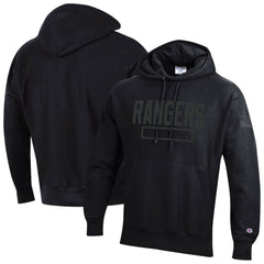 NHL New York Rangers Champion Tonal Reverse Weave Fleece Hoodie - Black
