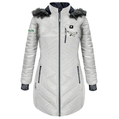 Philadelphia Eagles ActionHeat Women's 5V Battery Heated Long Puffer Full-Zip Hoodie Jacket White