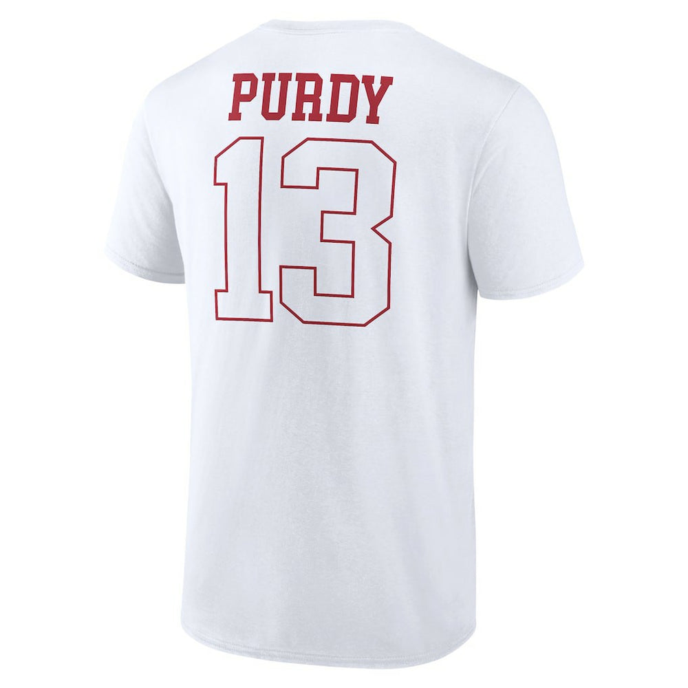 Brock Purdy San Francisco 49ers Outline Player T-Shirt White