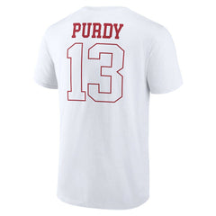 Brock Purdy San Francisco 49ers Outline Player T-Shirt White