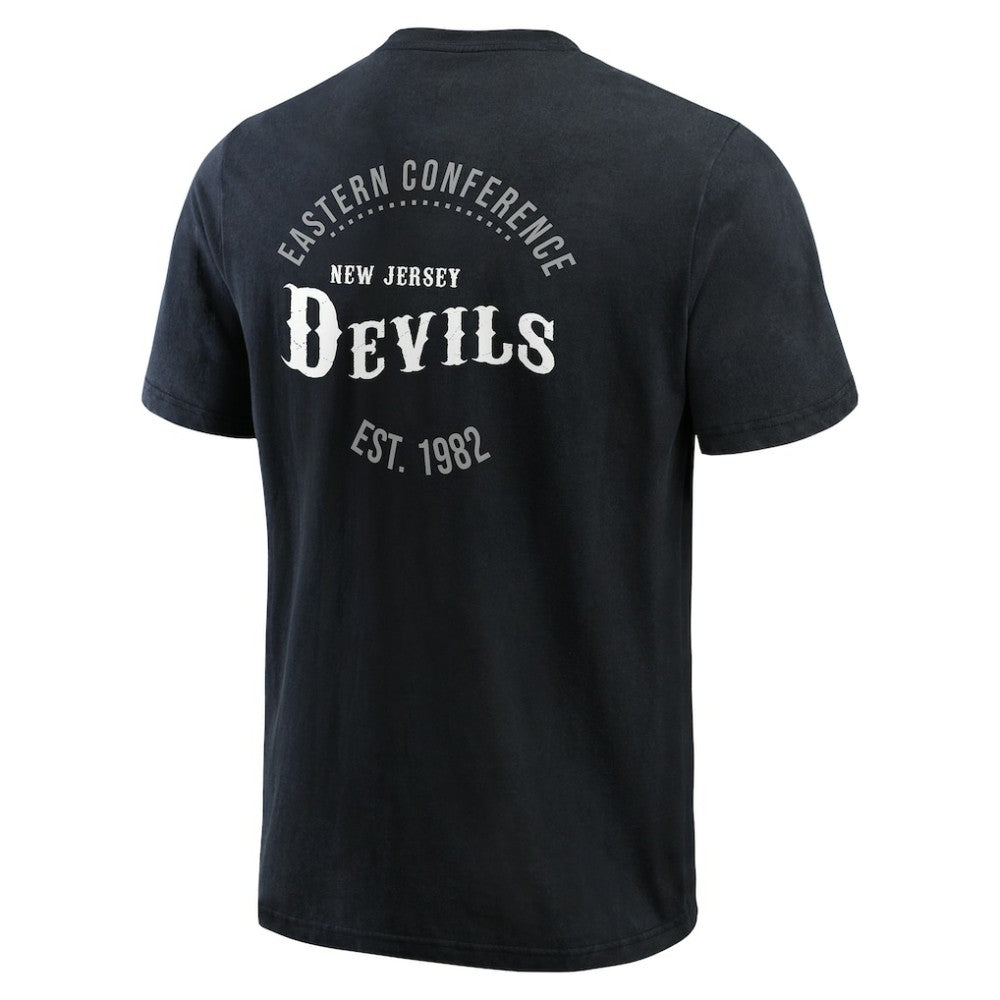 NHL New Jersey Devils Darius Rucker Collection by Fanatics Fanatics Fest Washed Henley T-Shirt - Black