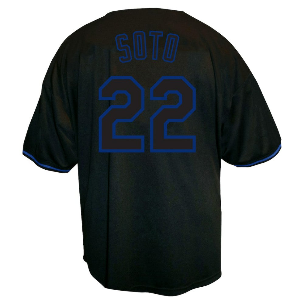 Juan Soto New York Mets Profile Big & Tall Pop Fashion Jersey - Black Jerseys