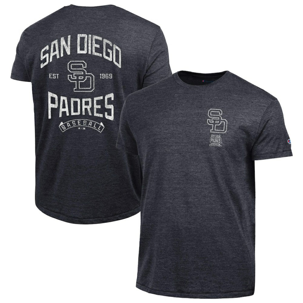 San Diego Padres Champion Vintage 3-Hit Tri-Blend T-Shirt - Black T-shirts