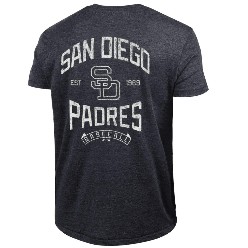 San Diego Padres Champion Vintage 3-Hit Tri-Blend T-Shirt - Black T-shirts