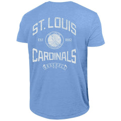 St. Louis Cardinals Champion Vintage 3-Hit Tri-Blend T-Shirt - Light Blue T-shirts