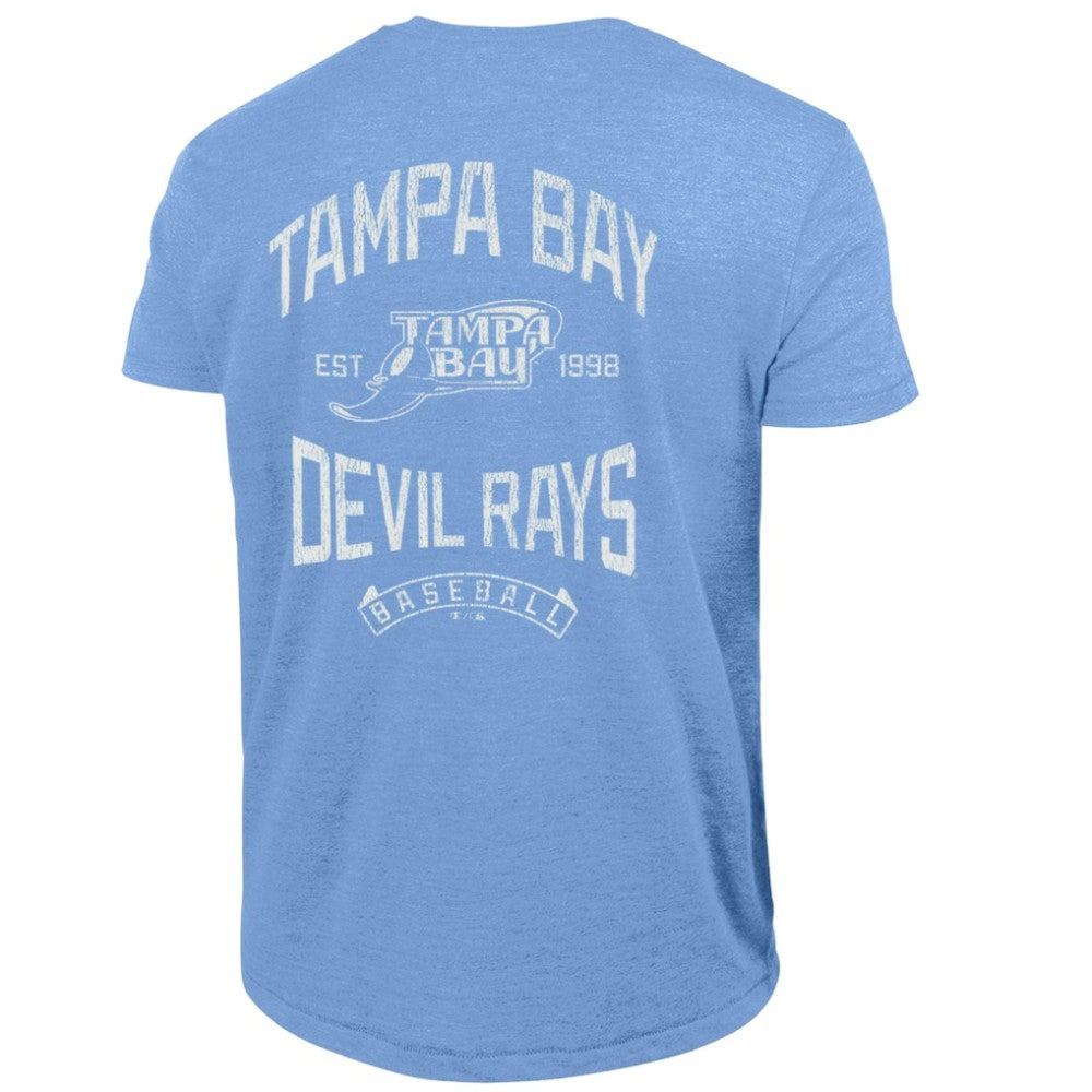 Tampa Bay Rays Champion Vintage 3-Hit Tri-Blend T-Shirt - Light Blue T-shirts