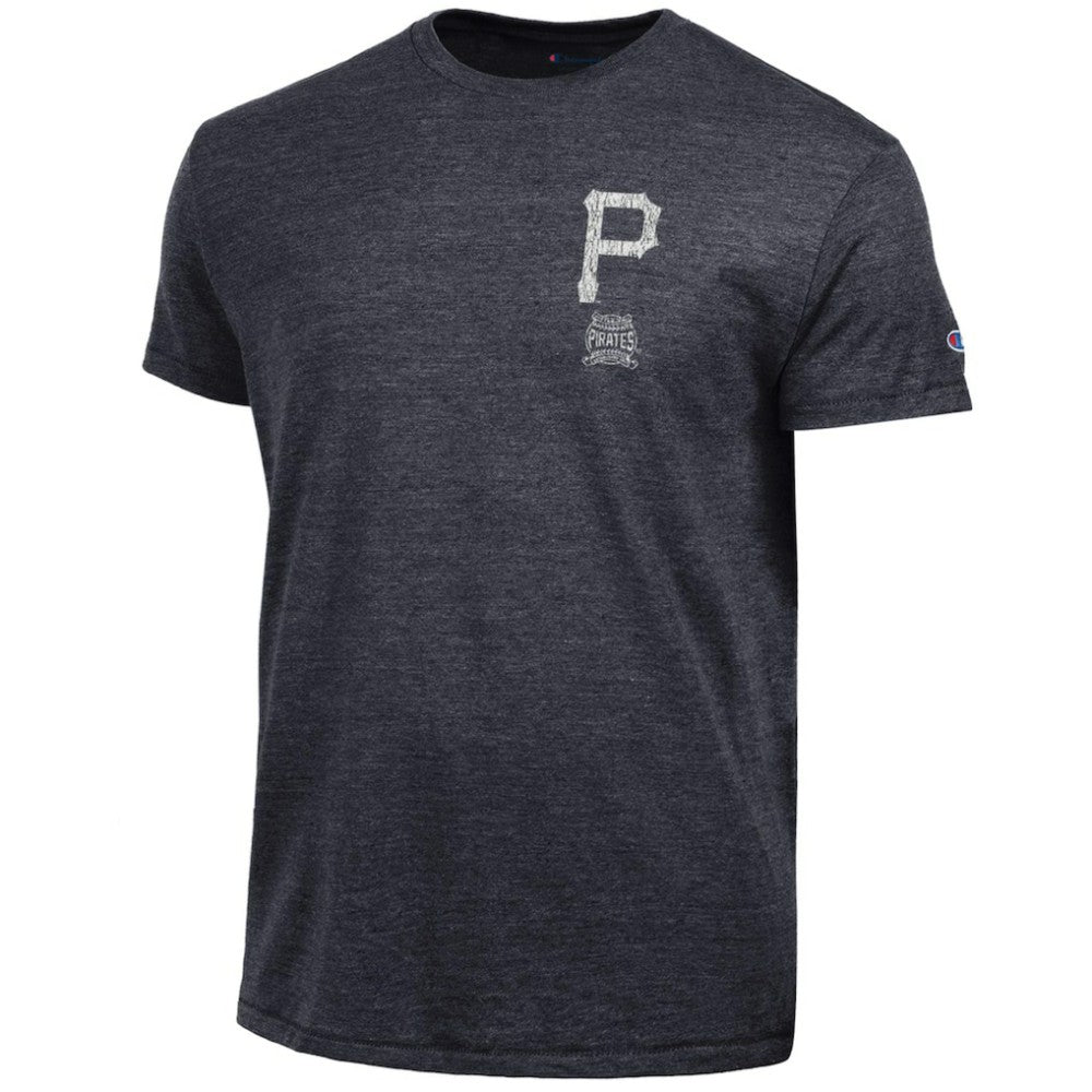 Pittsburgh Pirates Champion Vintage 3-Hit Tri-Blend T-Shirt - Black T-shirts