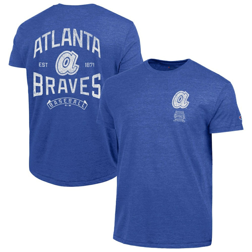 Atlanta Braves Champion Vintage 3-Hit Tri-Blend T-Shirt - Royal T-shirts