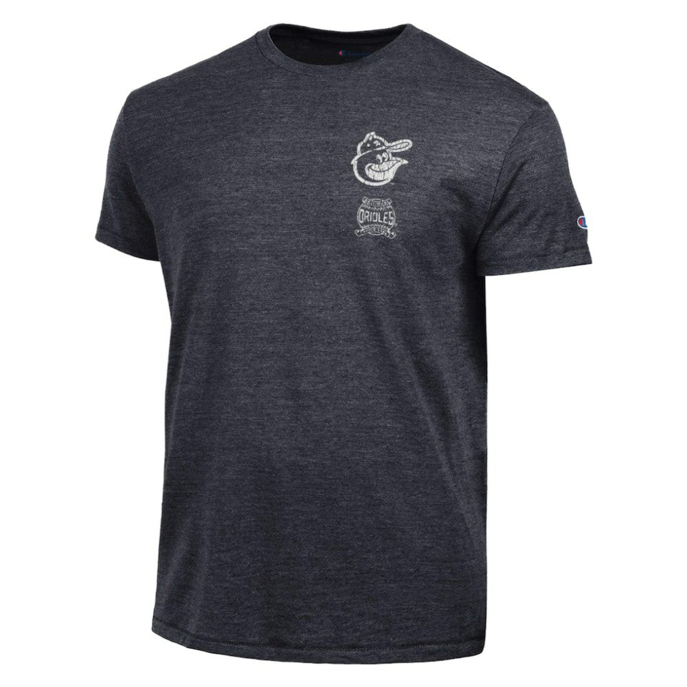 Baltimore Orioles Champion Vintage 3-Hit Tri-Blend T-Shirt - Black T-shirts