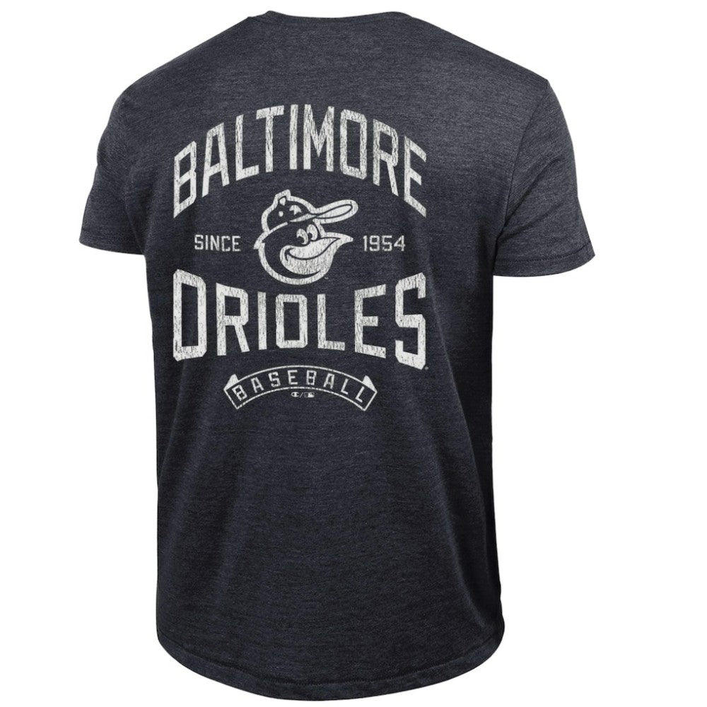 Baltimore Orioles Champion Vintage 3-Hit Tri-Blend T-Shirt - Black T-shirts