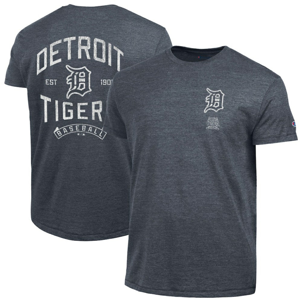 Detroit Tigers Champion Vintage 3-Hit Tri-Blend T-Shirt - Navy T-shirts