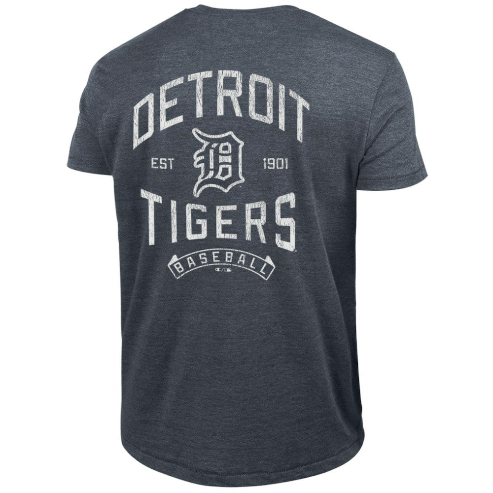 Detroit Tigers Champion Vintage 3-Hit Tri-Blend T-Shirt - Navy T-shirts