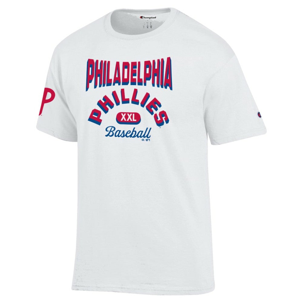 Philadelphia Phillies Champion 3-Hit Jersey T-Shirt - White Jerseys