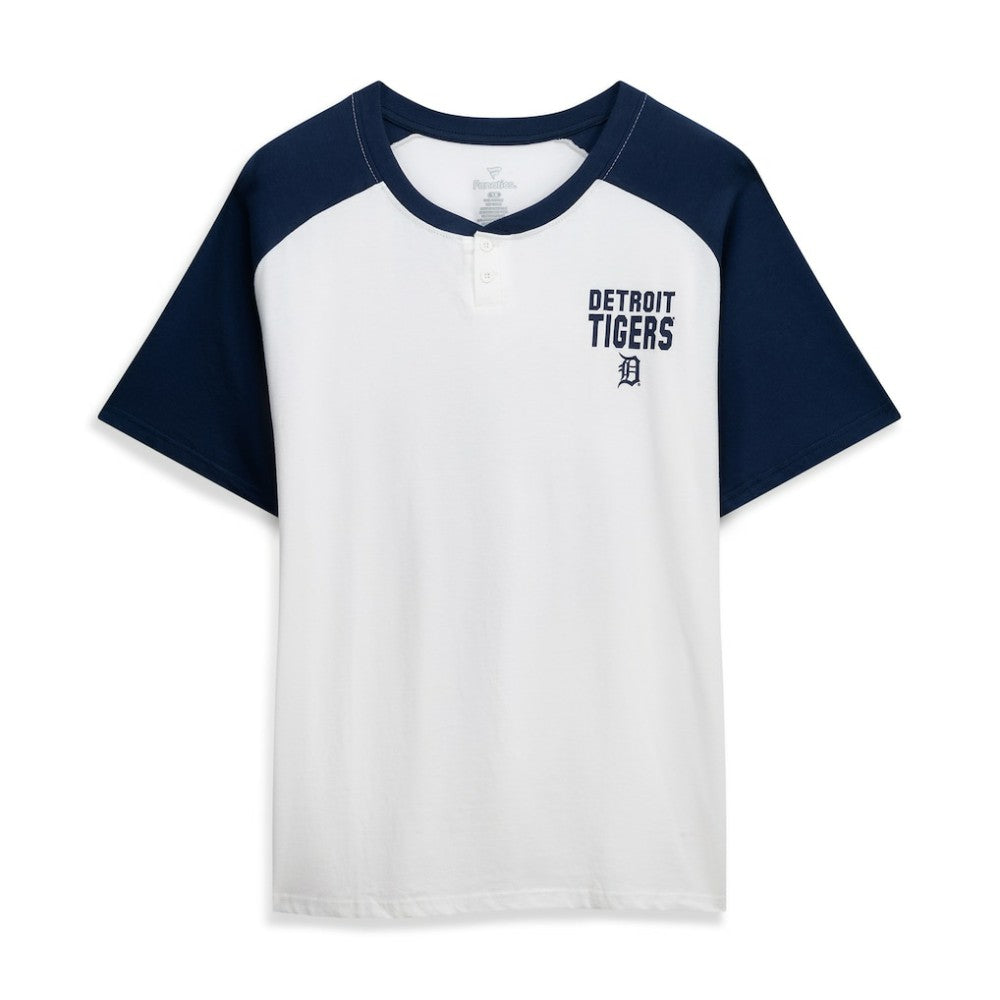 Tarik Skubal Detroit Tigers Profile Women's Plus Size Name & Number Raglan Henley T-Shirt - White T-shirts