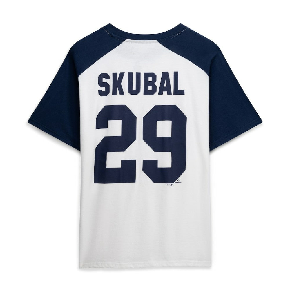 Tarik Skubal Detroit Tigers Profile Women's Plus Size Name & Number Raglan Henley T-Shirt - White T-shirts