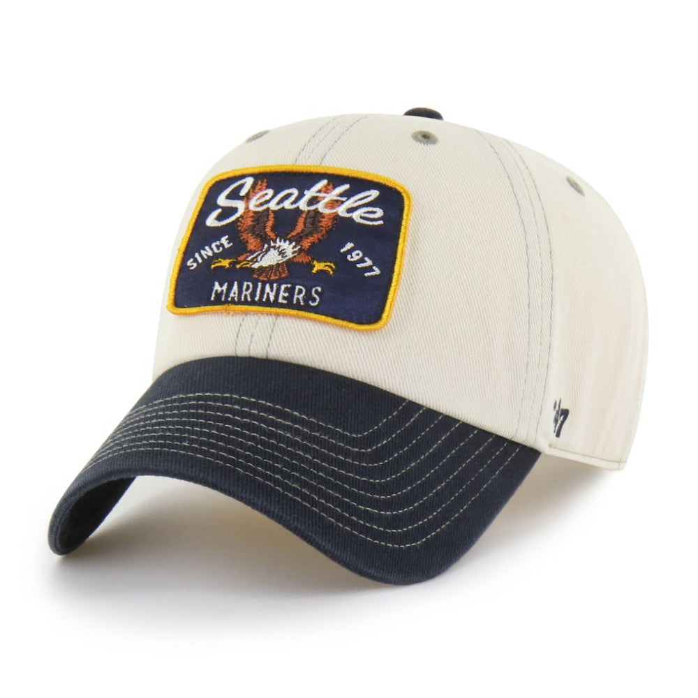 Seattle Mariners '47 Keepsake Collection Clean Up Adjustable Hat - Natural/Navy Hats