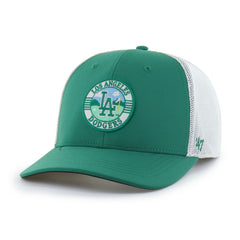 Los Angeles Dodgers '47 Elevated Greens Adjustable Trucker Hat - Kelly Green/White Hats