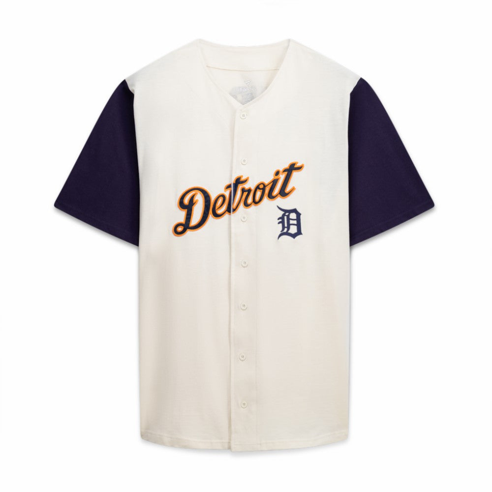 Detroit Tigers Profile Big & Tall Two-Color Fashion Jersey - Cream/Navy Jerseys