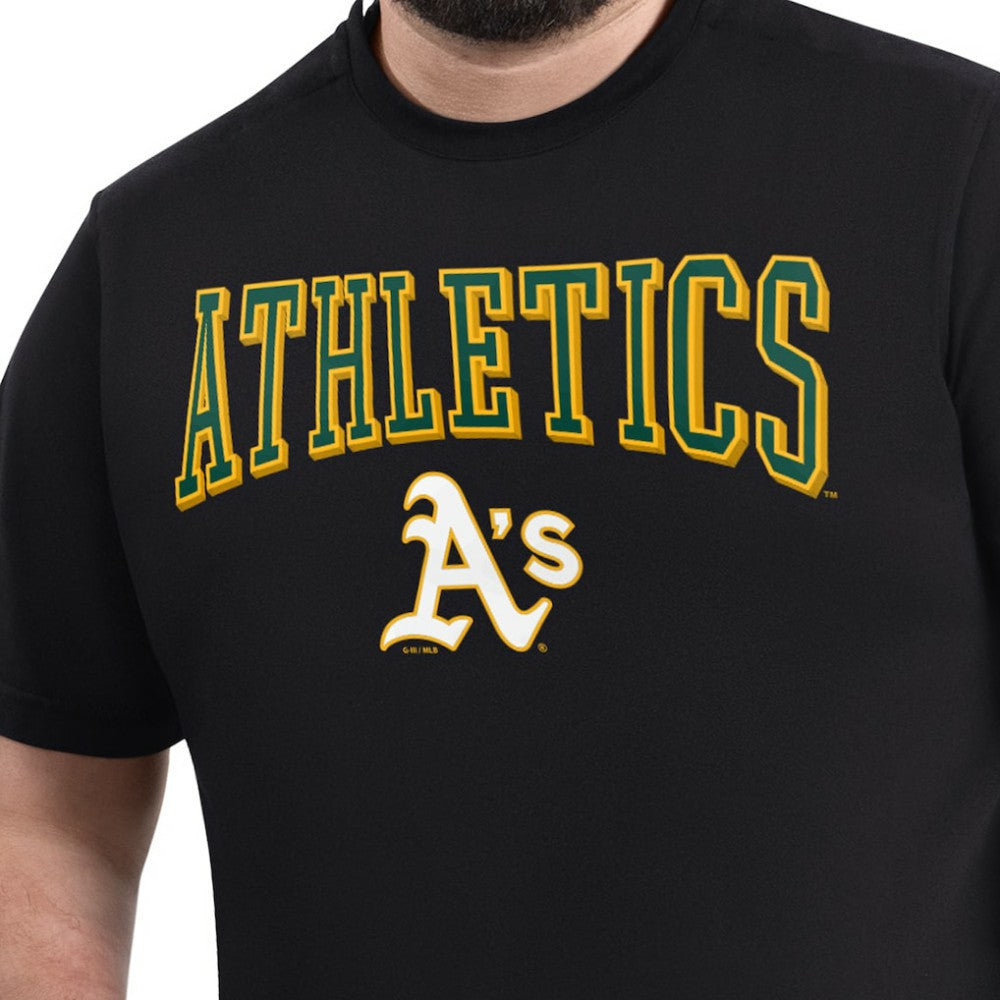 Athletics G-III Sports by Carl Banks Adaptive Classic Team Spirit T-Shirt - Black T-shirts