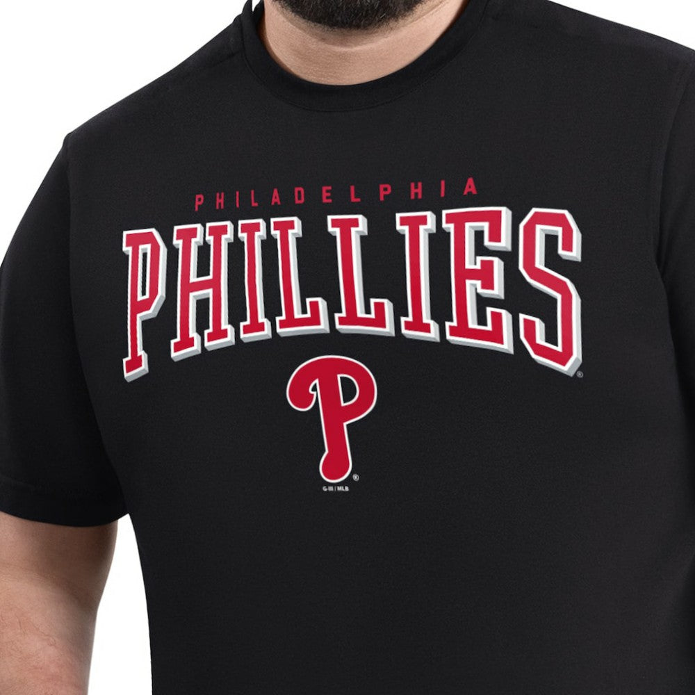 Philadelphia Phillies G-III Sports by Carl Banks Adaptive Classic Team Spirit T-Shirt - Black T-shirts