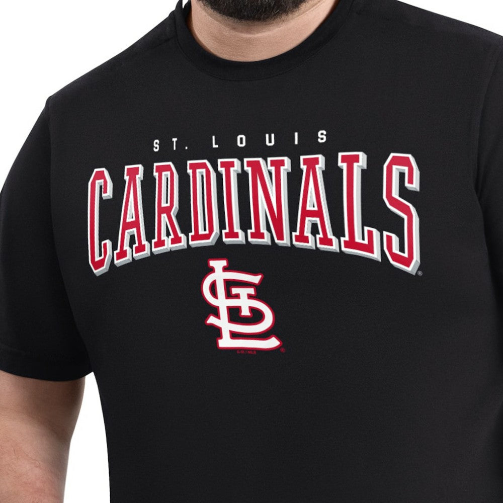 St. Louis Cardinals G-III Sports by Carl Banks Adaptive Classic Team Spirit T-Shirt - Black T-shirts