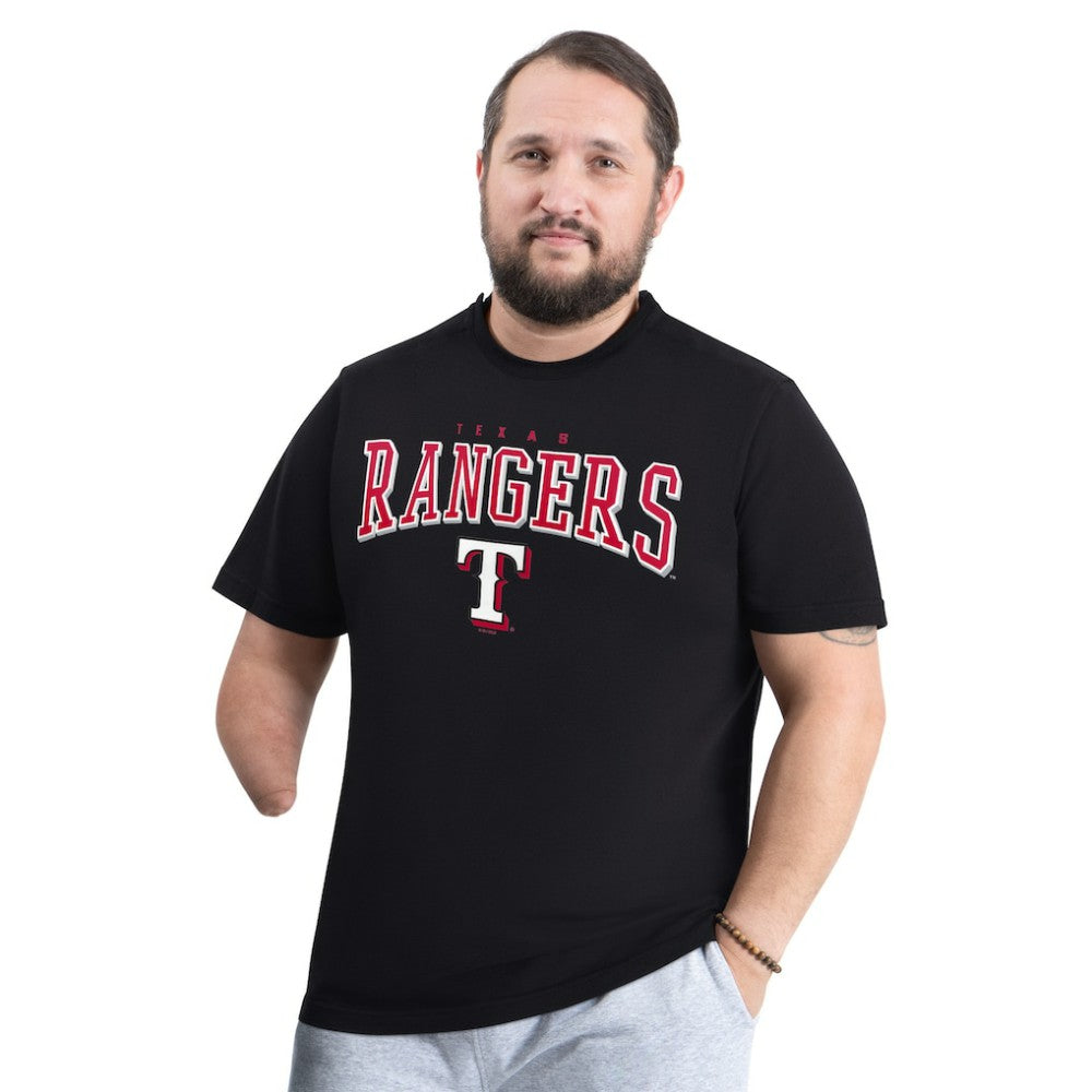 Texas Rangers G-III Sports by Carl Banks Adaptive Classic Team Spirit T-Shirt - Black T-shirts