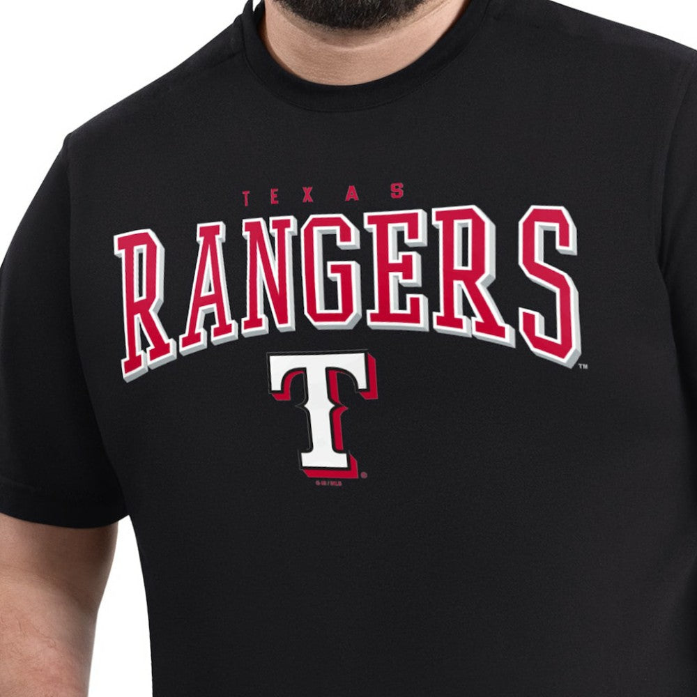 Texas Rangers G-III Sports by Carl Banks Adaptive Classic Team Spirit T-Shirt - Black T-shirts