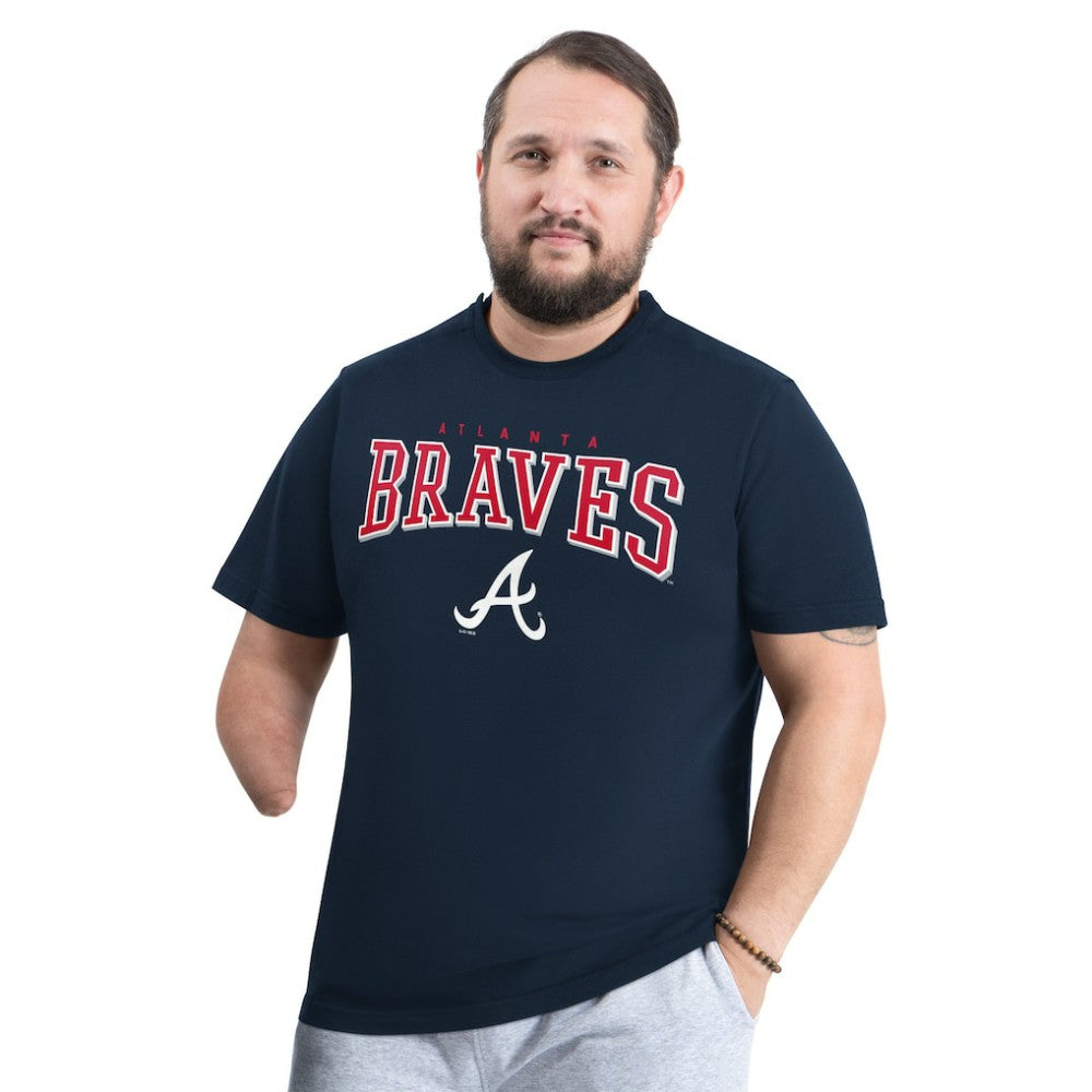 Atlanta Braves G-III Sports by Carl Banks Adaptive Classic Team Spirit T-Shirt - Navy T-shirts