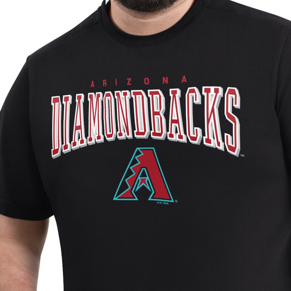 Arizona Diamondbacks G-III Sports by Carl Banks Adaptive Classic Team Spirit T-Shirt - Black T-shirts