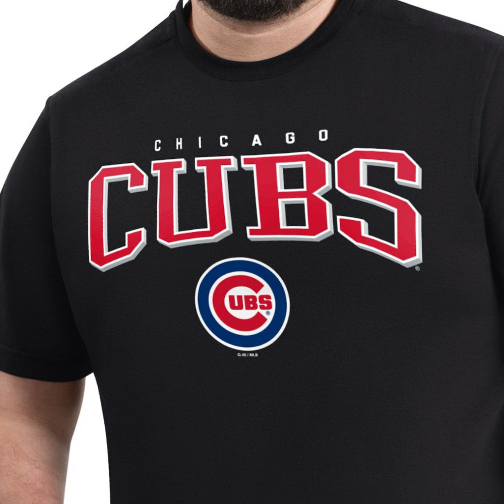 Chicago Cubs G-III Sports by Carl Banks Adaptive Classic Team Spirit T-Shirt - Black T-shirts