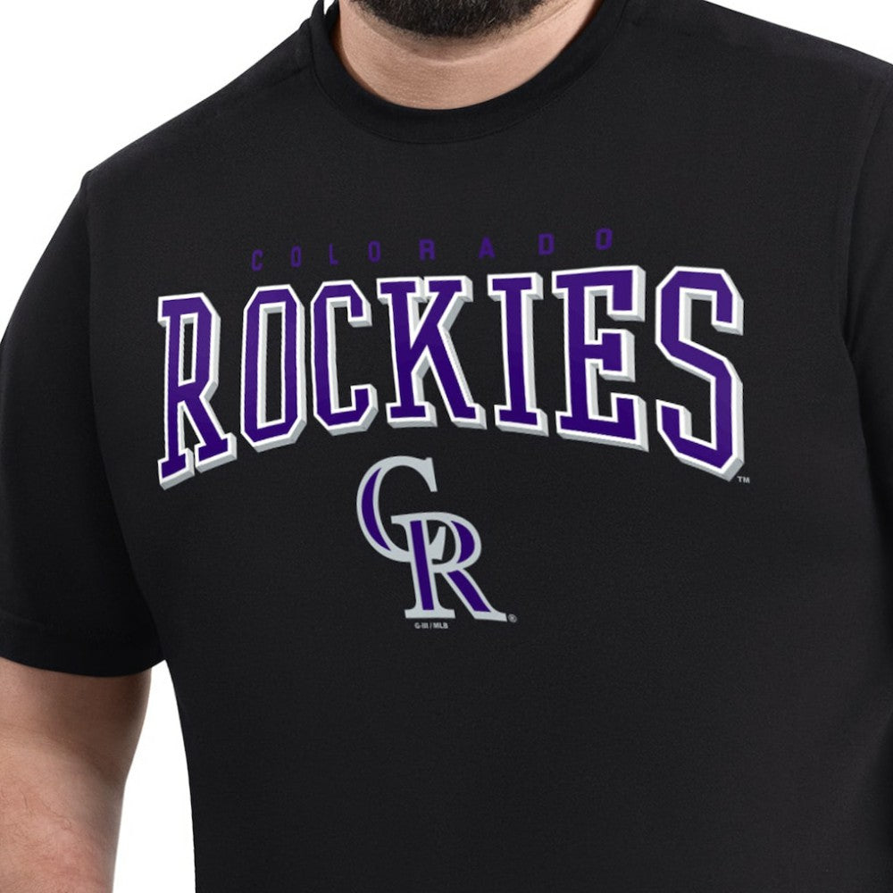 Colorado Rockies G-III Sports by Carl Banks Adaptive Classic Team Spirit T-Shirt - Black T-shirts