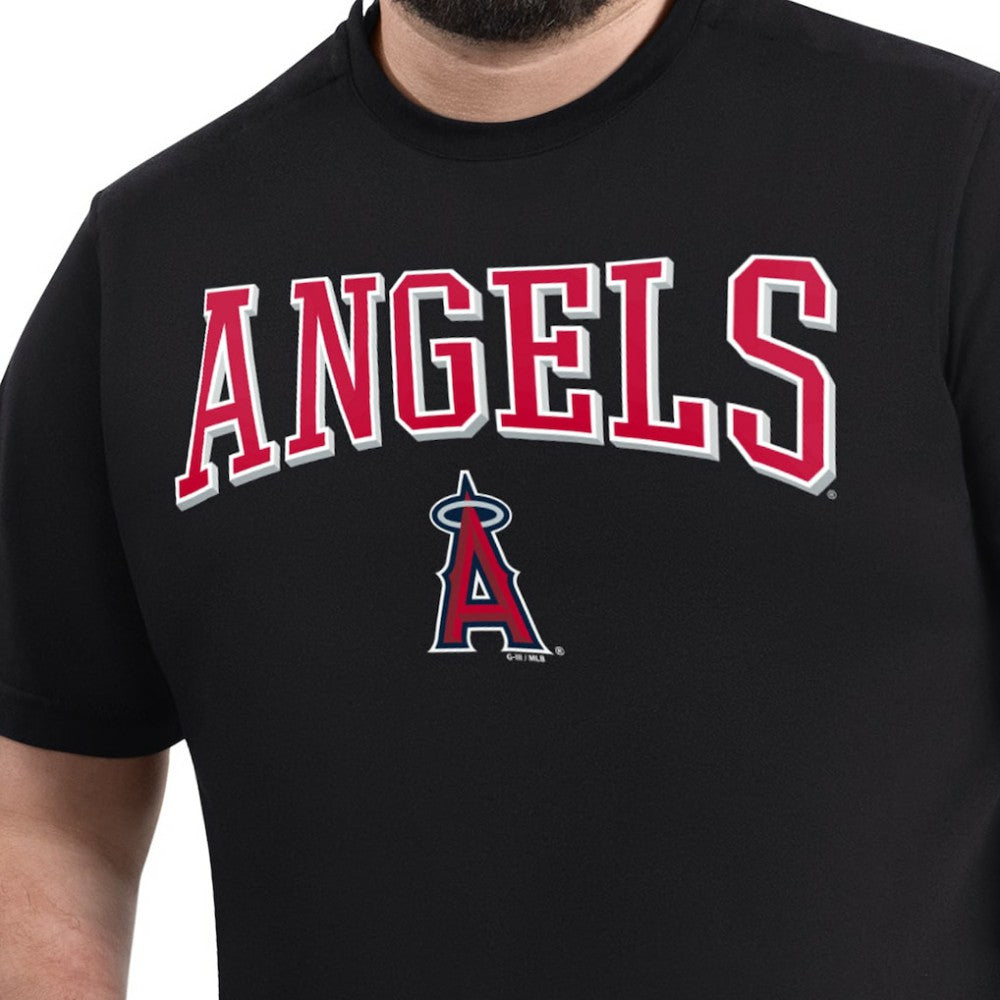Los Angeles Angels G-III Sports by Carl Banks Adaptive Classic Team Spirit T-Shirt - Black T-shirts
