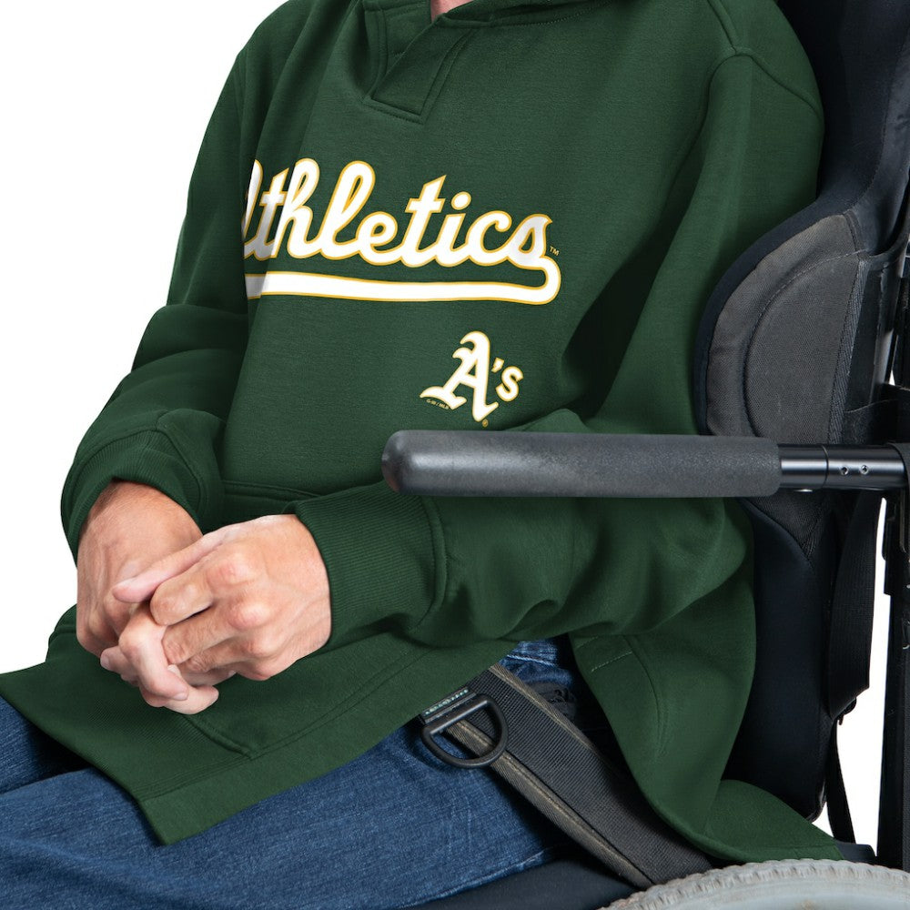 Athletics G-III Sports by Carl Banks Adaptive Lockup Fleece Hoodie - Green Hoodies