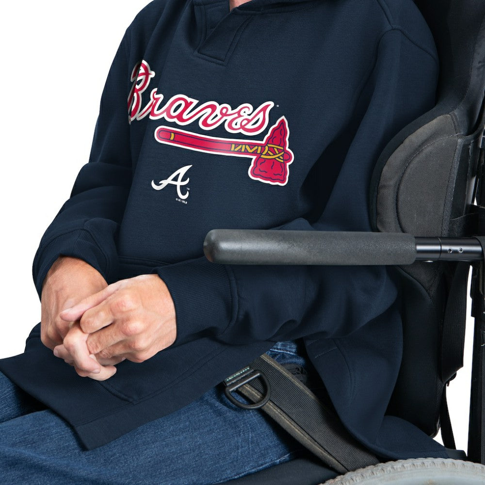 Atlanta Braves G-III Sports by Carl Banks Adaptive Lockup Fleece Hoodie - Navy Hoodies