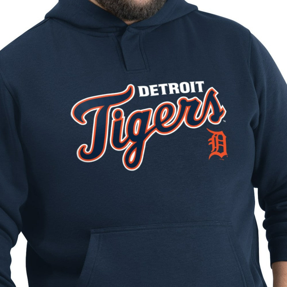 Detroit Tigers G-III Sports by Carl Banks Adaptive Lockup Fleece Hoodie - Navy Hoodies