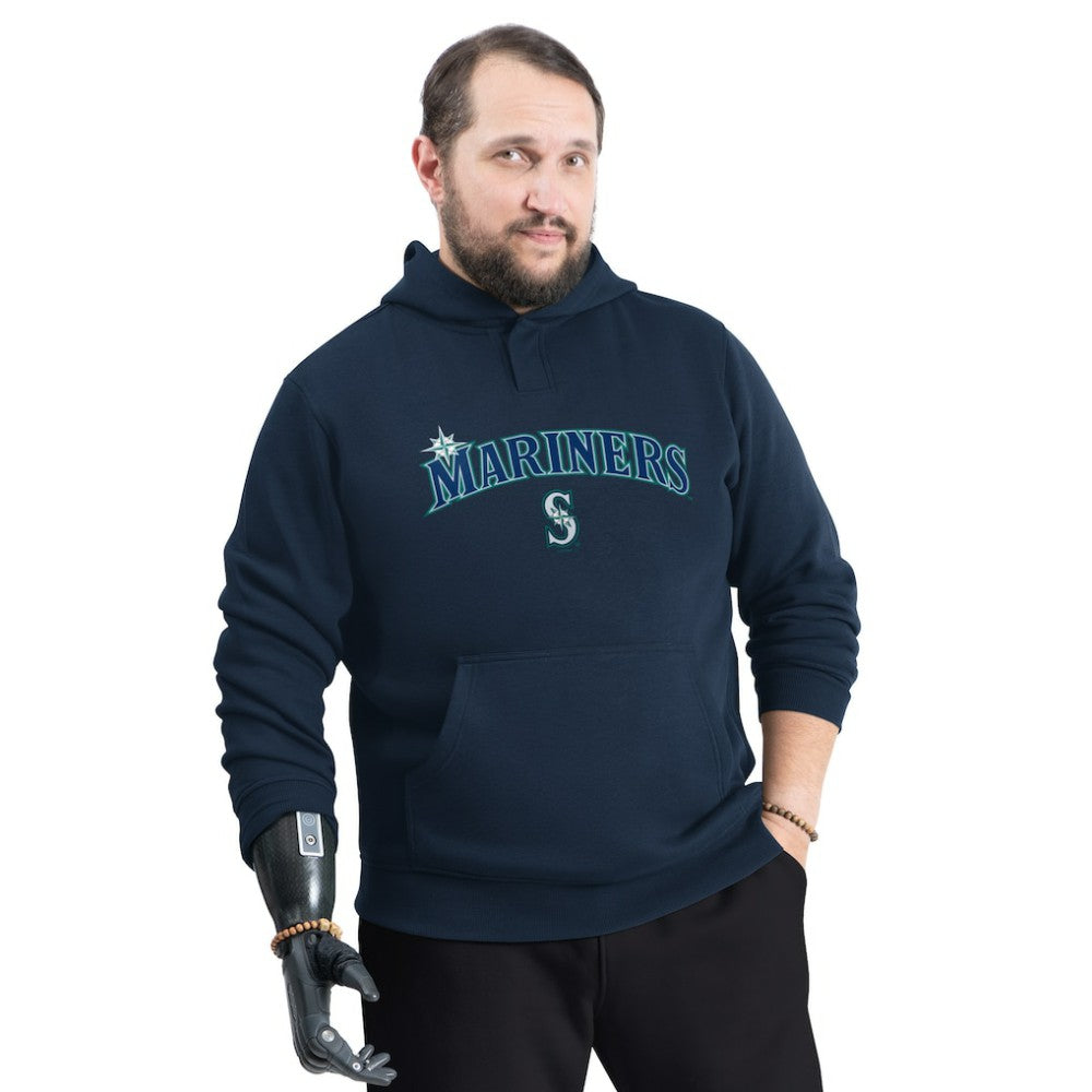 Seattle Mariners G-III Sports by Carl Banks Adaptive Lockup Fleece Hoodie - Navy Hoodies