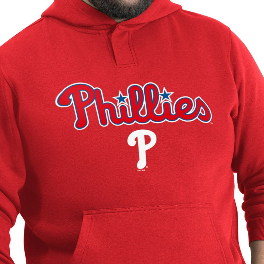 Philadelphia Phillies G-III Sports by Carl Banks Adaptive Lockup Fleece Hoodie - Red Hoodies