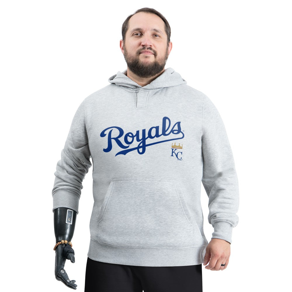 Kansas City Royals G-III Sports by Carl Banks Adaptive Lockup Fleece Hoodie - Gray Hoodies
