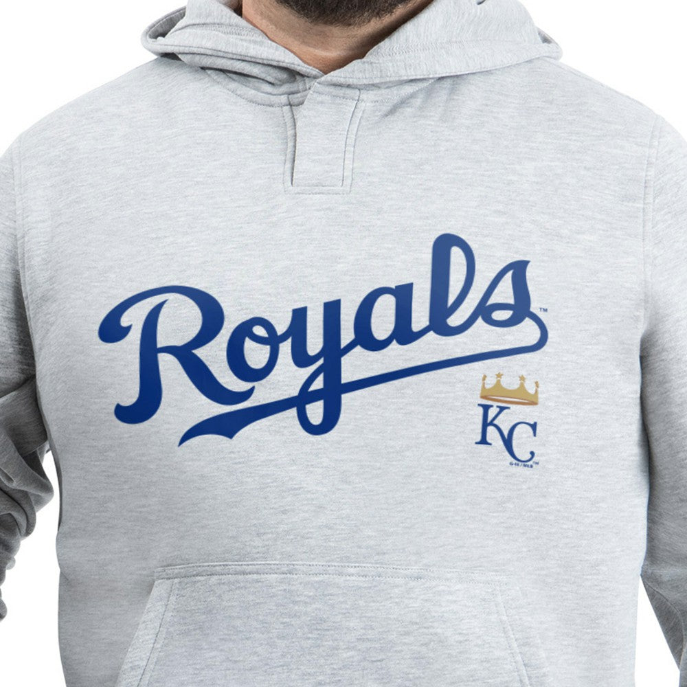 Kansas City Royals G-III Sports by Carl Banks Adaptive Lockup Fleece Hoodie - Gray Hoodies