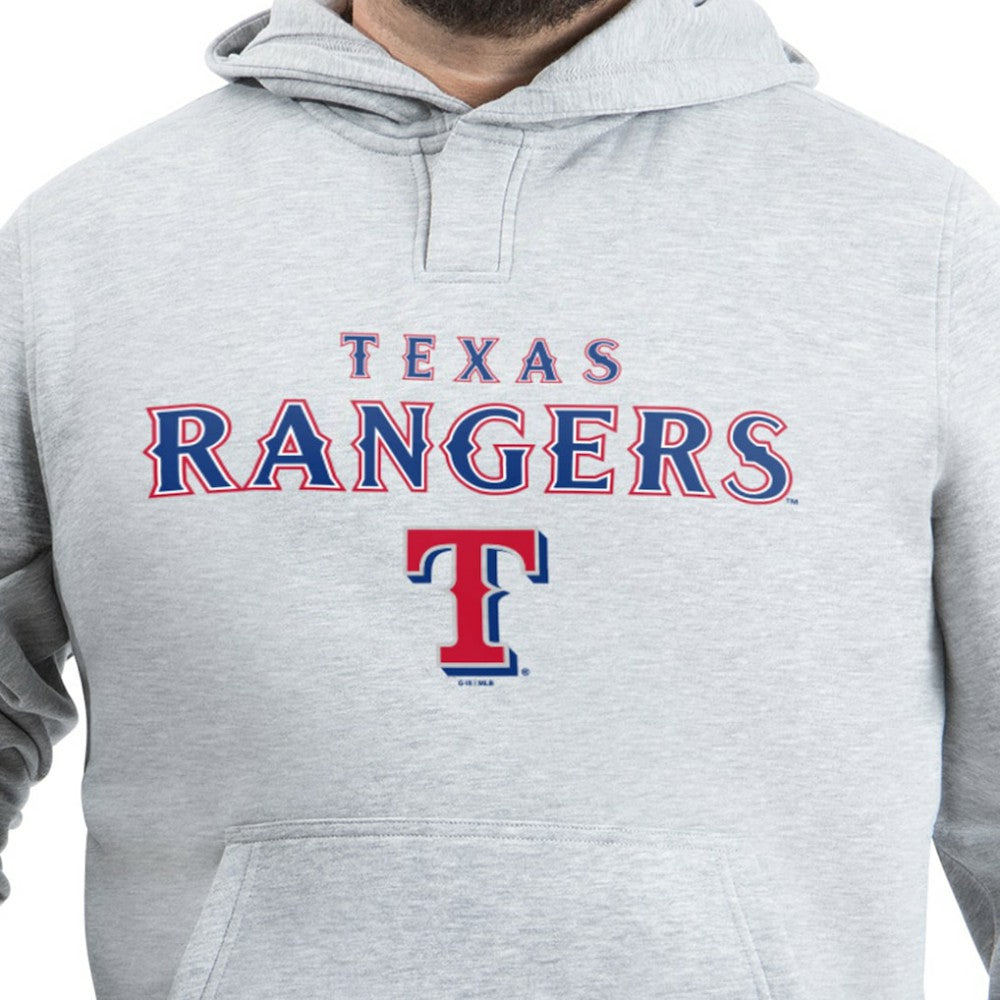 Texas Rangers G-III Sports by Carl Banks Adaptive Lockup Fleece Hoodie - Gray Hoodies