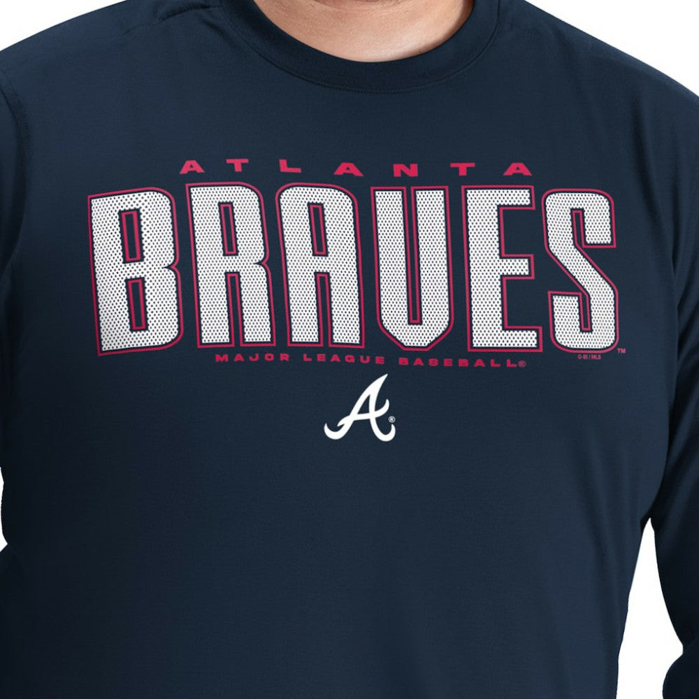 Atlanta Braves G-III Sports by Carl Banks Adaptive Long Sleeve T-Shirt - Navy T-shirts